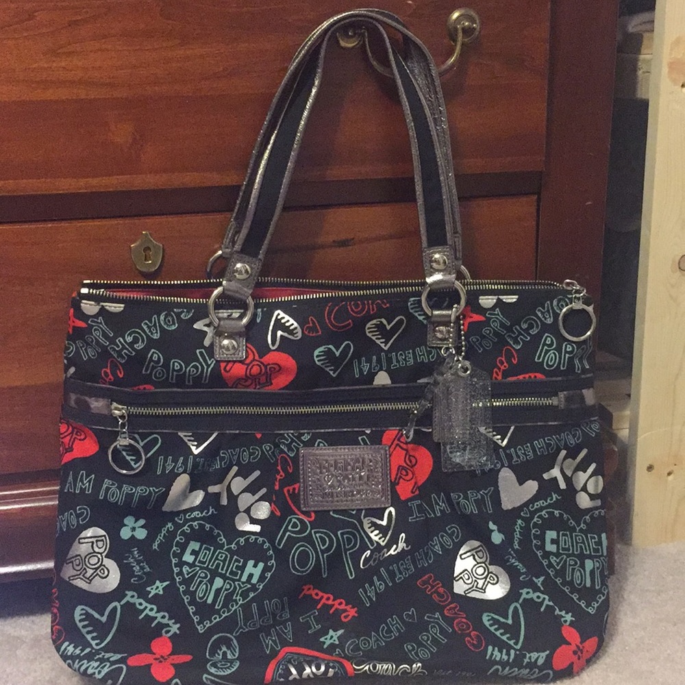 COACH Black and Red POPPY Women’s Bag